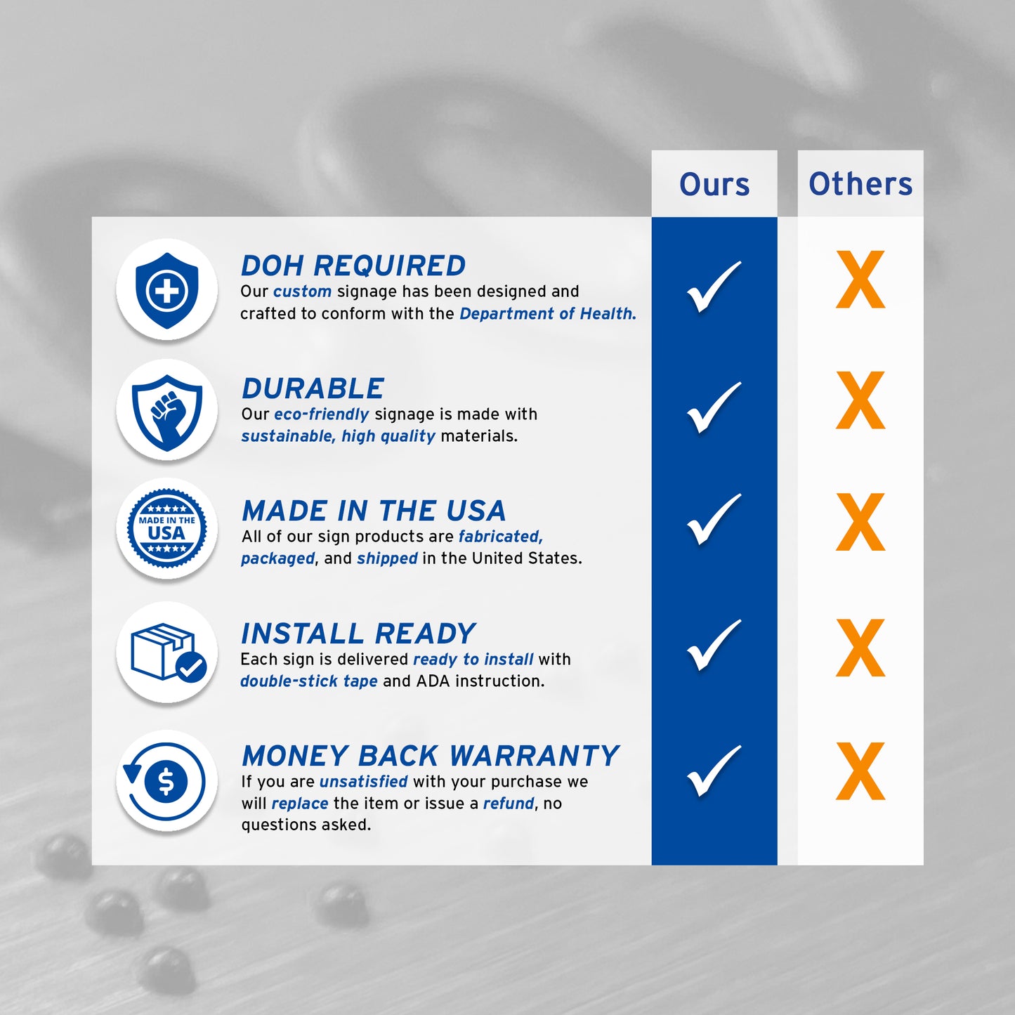 Employees Must Wash Hands - Brushed Black