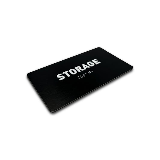 Storage Sign - Brushed Black