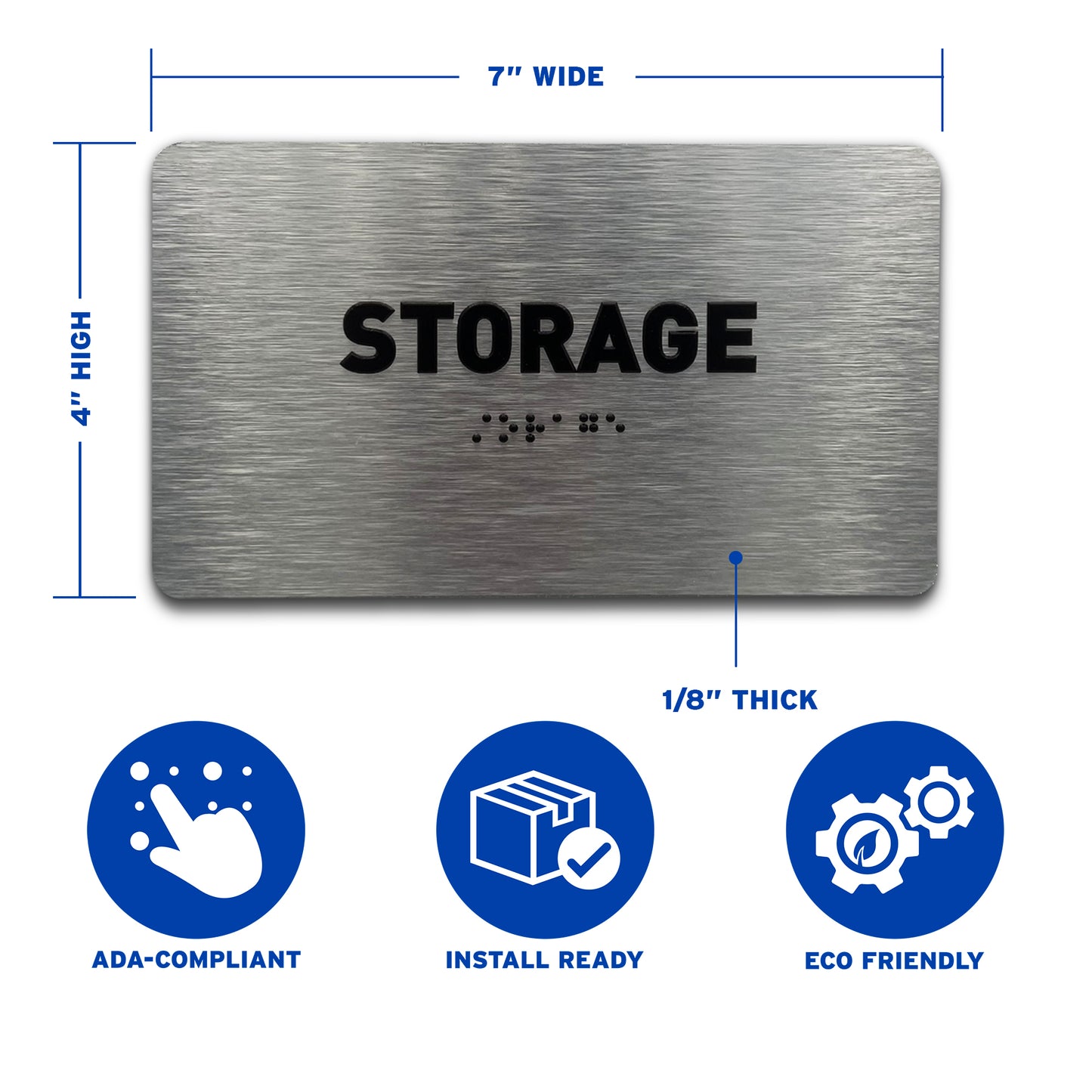 Laundry Room Sign -  Brushed Aluminum
