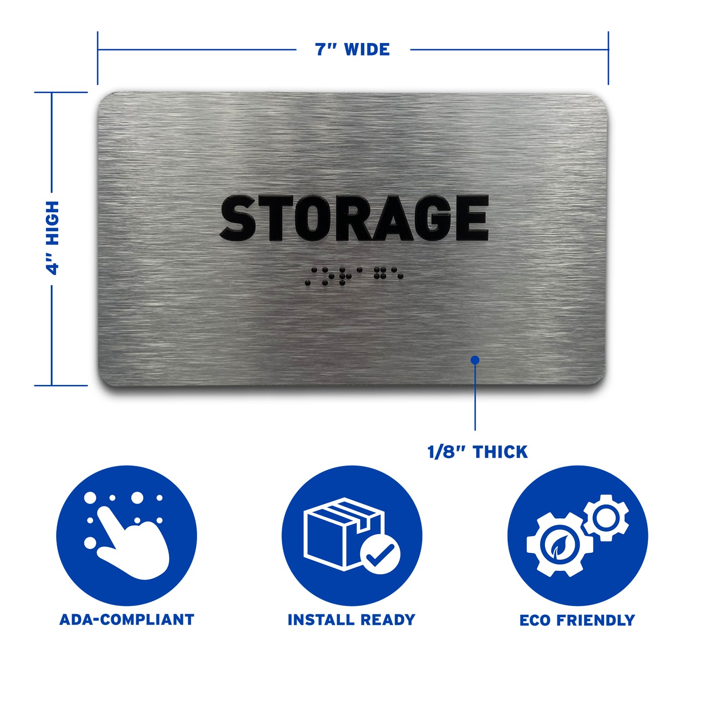 Staff Lounge Sign - Brushed Aluminum