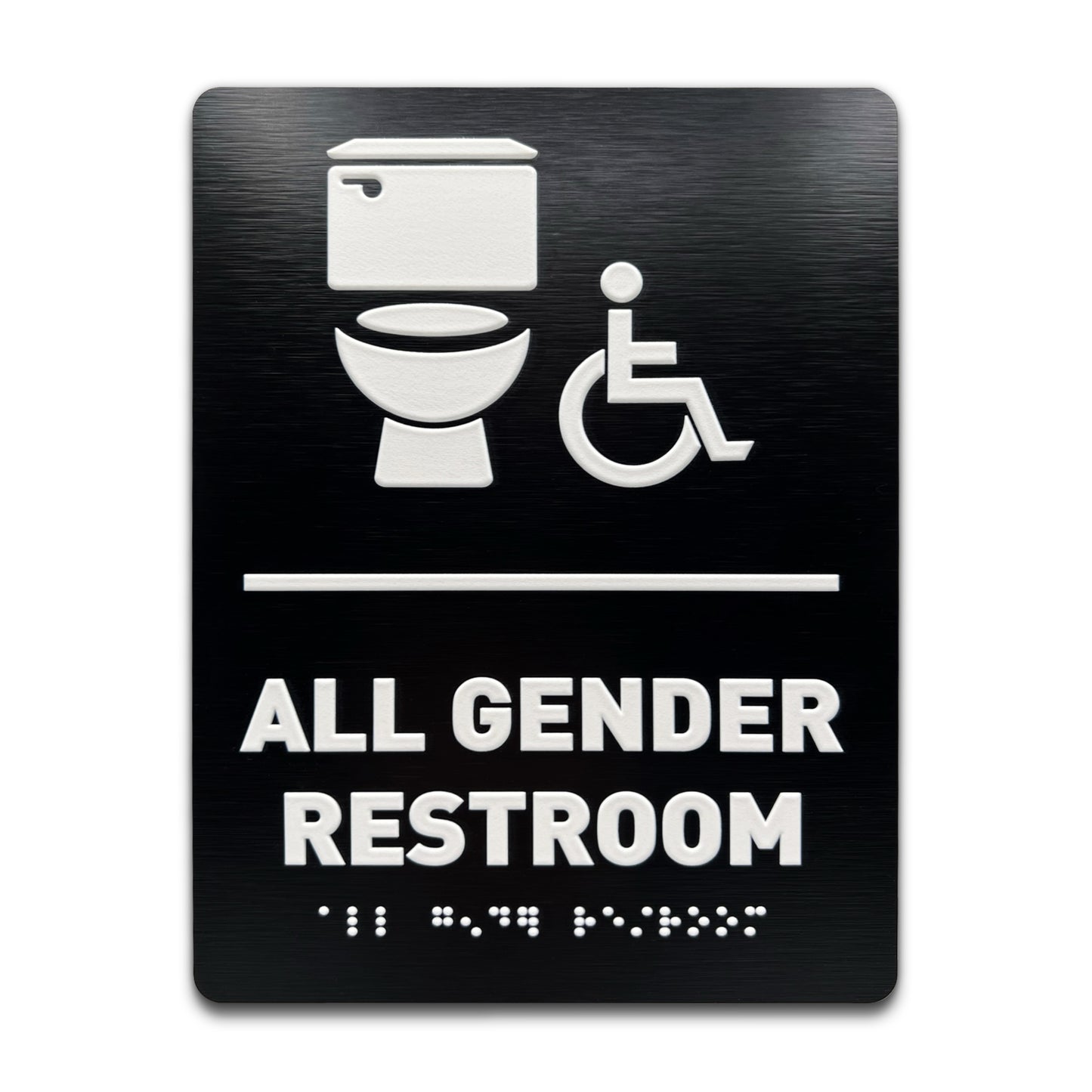 All Gender Toilet/Wheelchair - Brushed Black