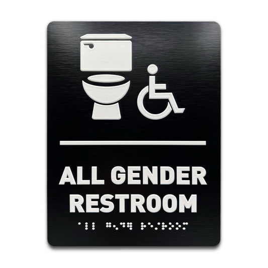 All Gender Toilet/Wheelchair - Brushed Black