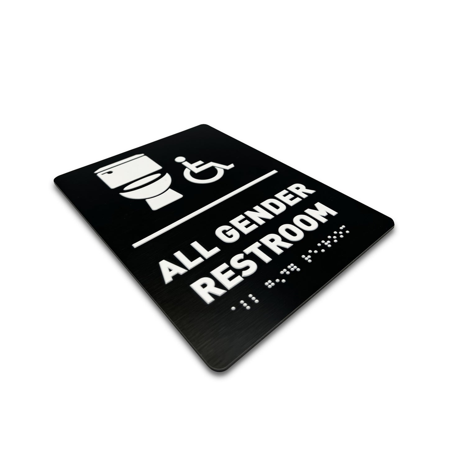 All Gender Toilet/Wheelchair - Brushed Black