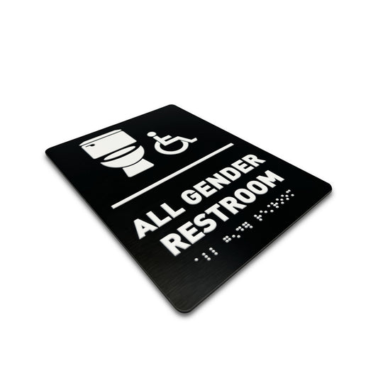 All Gender Toilet/Wheelchair - Brushed Black
