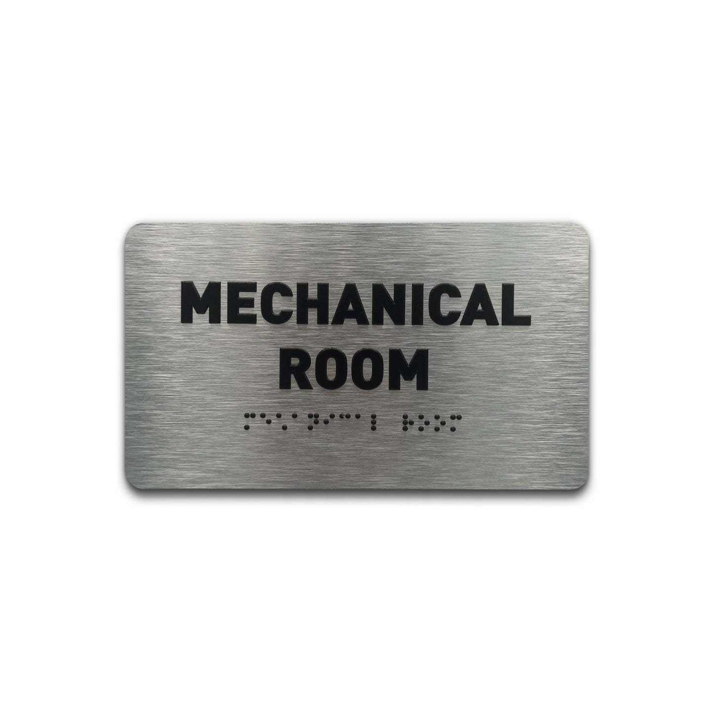 Mechanical Room Sign - Brushed Aluminum