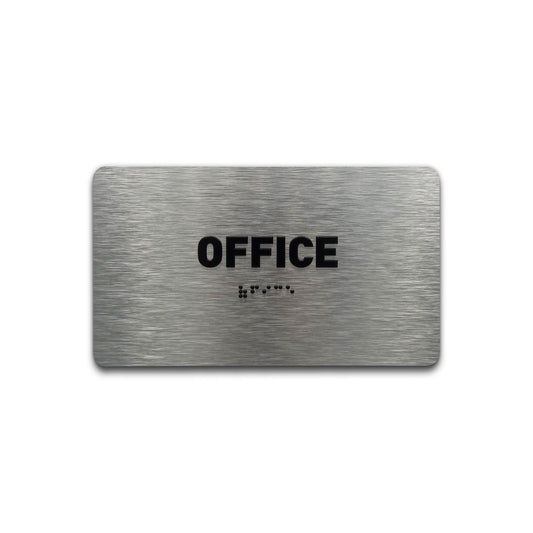 Office Sign - Brushed Aluminum
