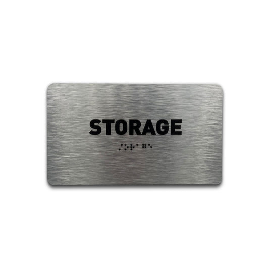Storage Sign -  Brushed Aluminum