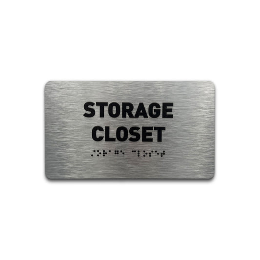 Storage Closet Sign - Brushed Aluminum