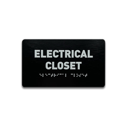 Electrical Closet Sign - Brushed Black