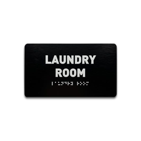 Laundry Room Sign - Brushed Black
