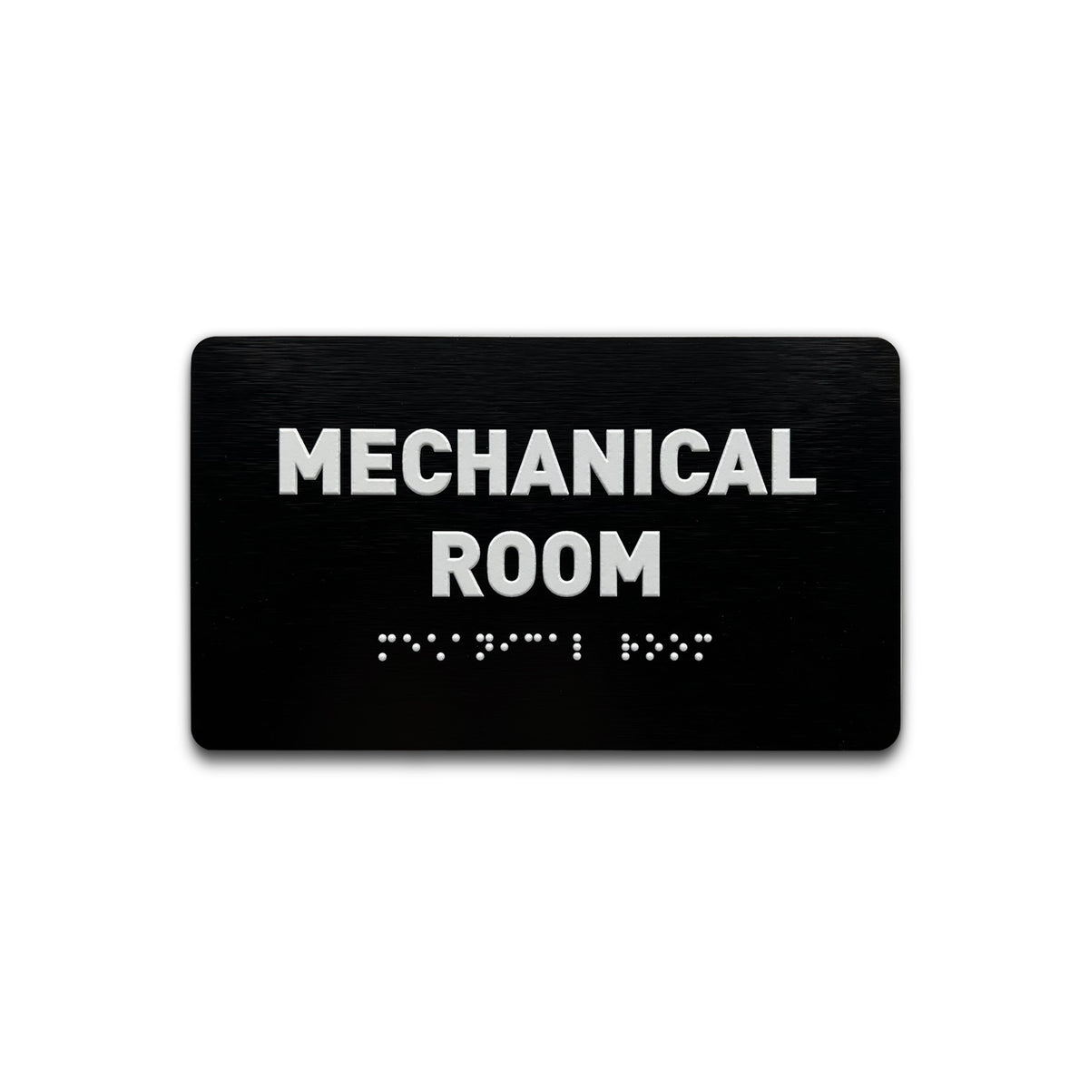Machine Room Signa Mechanical Room Sign - Brushed Black