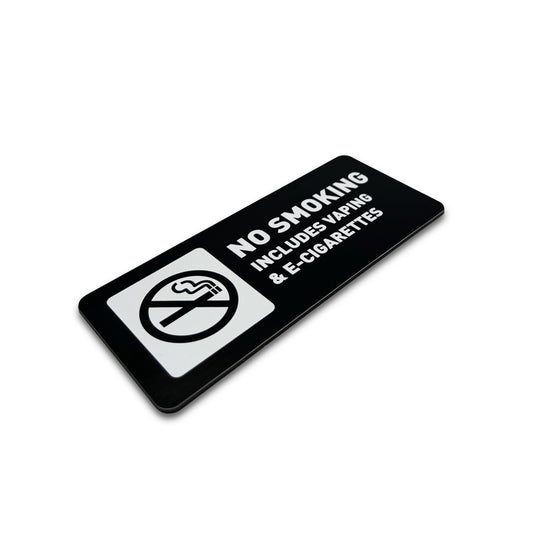 No Smoking Sign - Brushed Black