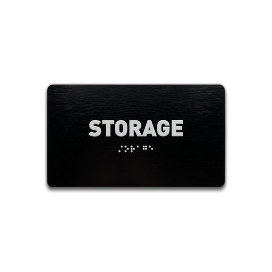 Storage Sign - Brushed Black