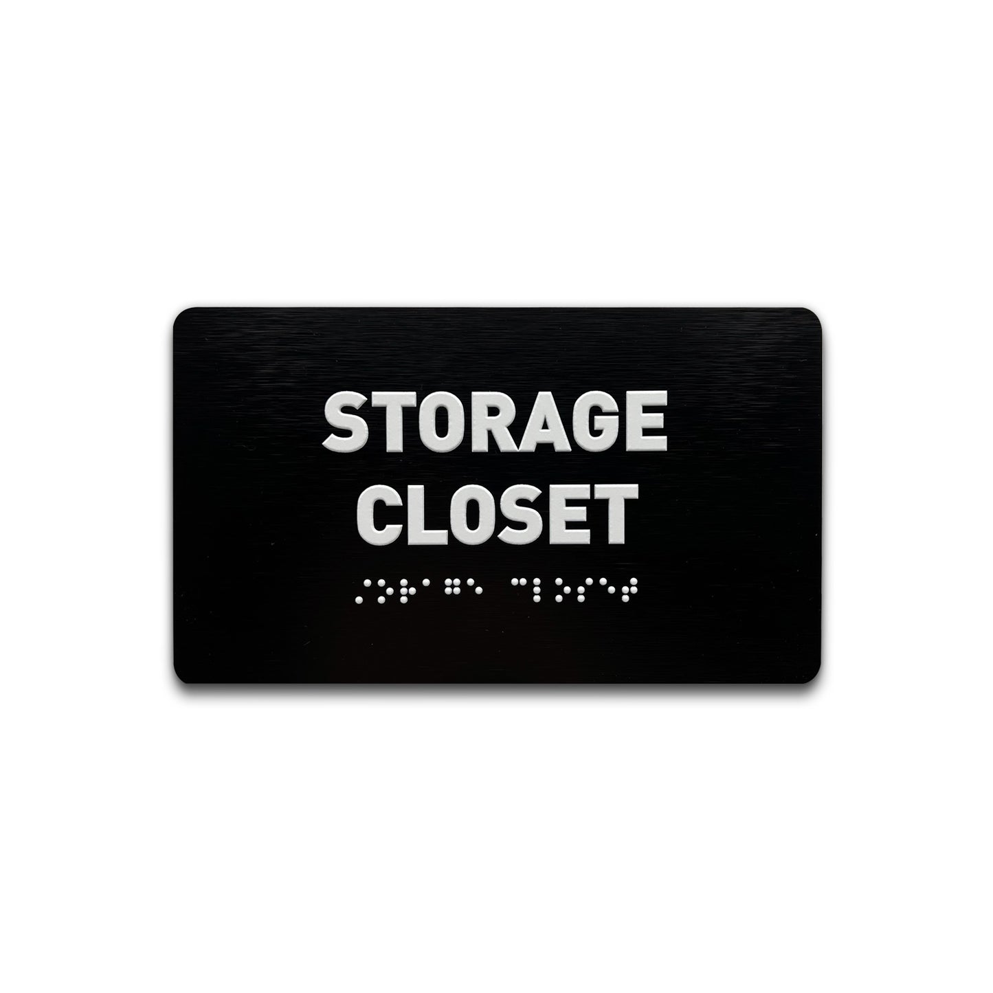 Storage Closet Sign - Brushed Black