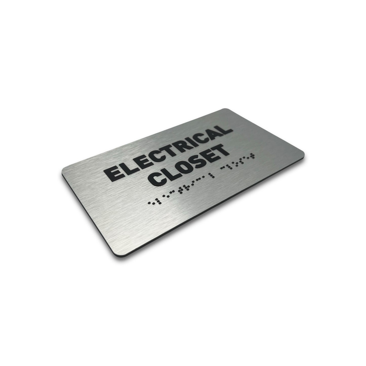 Electrical Closet Sign - Brushed Aluminum