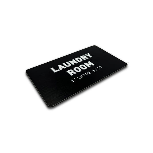 Laundry Room Sign - Brushed Black