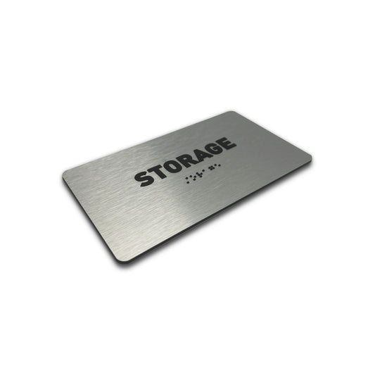 Storage Sign -  Brushed Aluminum