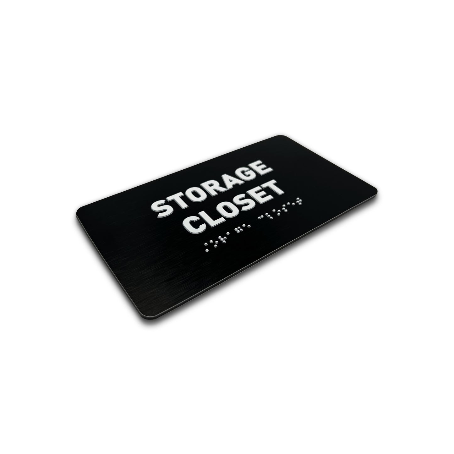 Storage Closet Sign - Brushed Black
