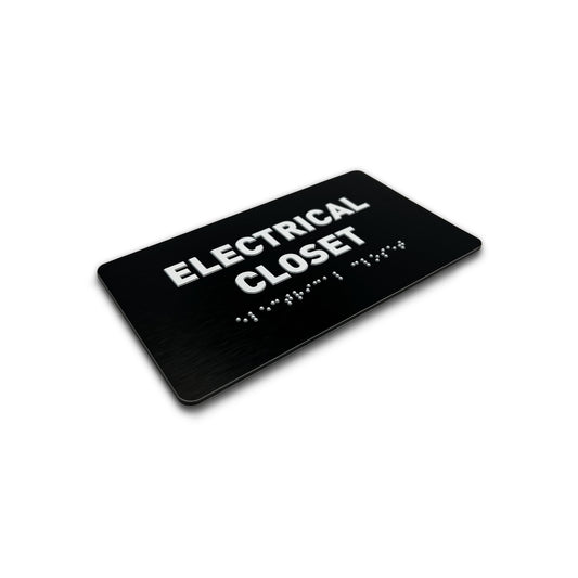 Electrical Closet Sign - Brushed Black